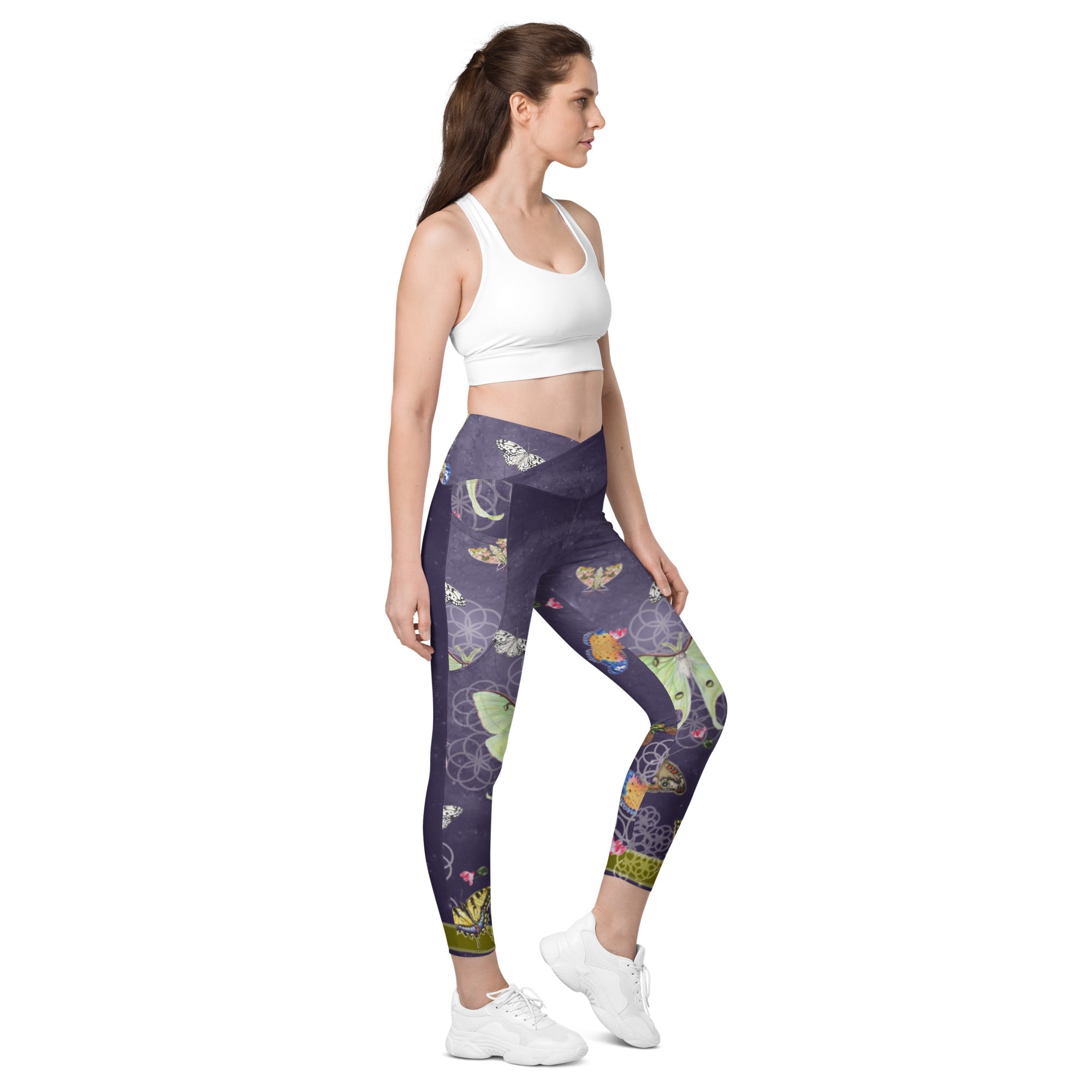 Women's High-Waisted Crossover Leggings With Pockets – Ministry of