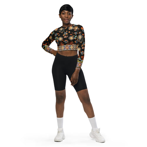 Shou Fish Recycled long-sleeve crop top